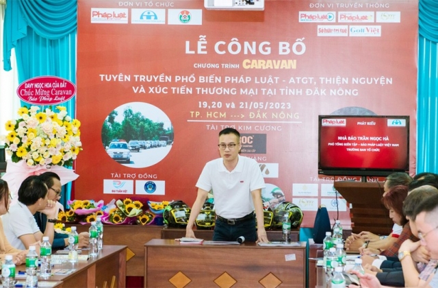 Công bố chương trình Caravan 'Tuyên truyền phổ biến pháp luật, ATGT học đường, xúc tiến thương mại' tại Đắk Nông