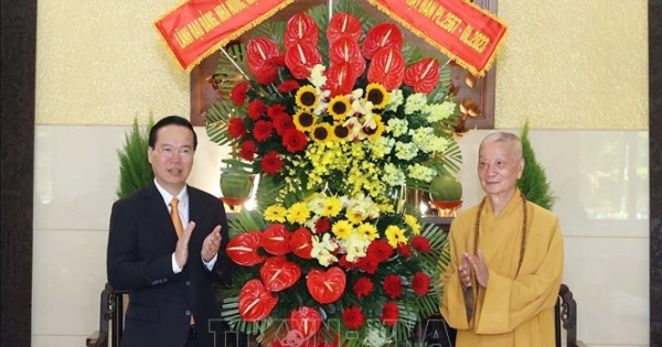 Chủ tịch nước Võ Văn Thưởng chúc mừng Đại lễ Phật đản tại TPHCM