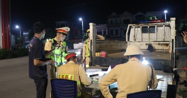 Công an huyện Lạng Giang quyết liệt xử lý vi phạm nồng độ cồn