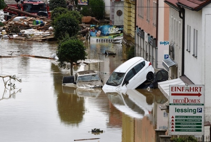 Ngo&agrave;i Ph&aacute;p, Đức cũng đang hứng chịu những thiệt hại nặng nề do mưa lũ. Trong v&agrave;i ng&agrave;y qua, &iacute;t nhất 9 người thiệt mạng v&agrave; nhiều người mất t&iacute;ch v&igrave; lũ lụt ở Đức. (Ảnh: Getty).