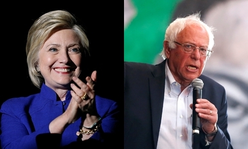 B&agrave; Hillary Clinton v&agrave; &ocirc;ng Bernie Sanders. (Ảnh:&nbsp;Reuters)