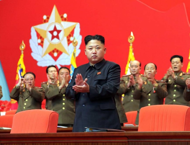 L&atilde;nh đạo Triều Ti&ecirc;n Kim Jong Un ph&aacute;t biểu tại Đại hội Đảng Lao động nước n&agrave;y. (Ảnh: Reuters)