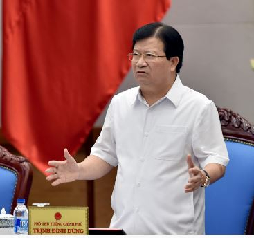 Ph&oacute;&nbsp;Thủ tướng Trịnh Đ&igrave;nh Dũng ph&aacute;t biểu chỉ đạo ở cuộc họp ng&agrave;y 30/5&nbsp;tại Trụ sở Ch&iacute;nh phủ.
