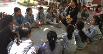 Hải Dương: Gần 400 em học sinh tham gia khóa tu mùa hè tại chùa Kẻ Sặt