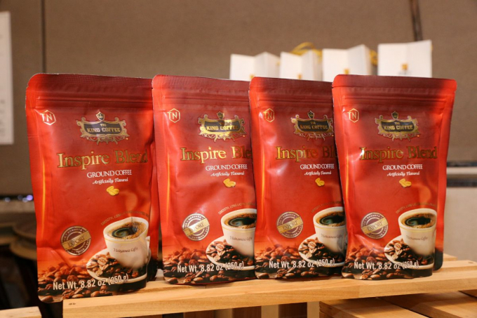 Sản phẩm c&agrave; ph&ecirc; rang xay Inspire Blend của King Coffee.