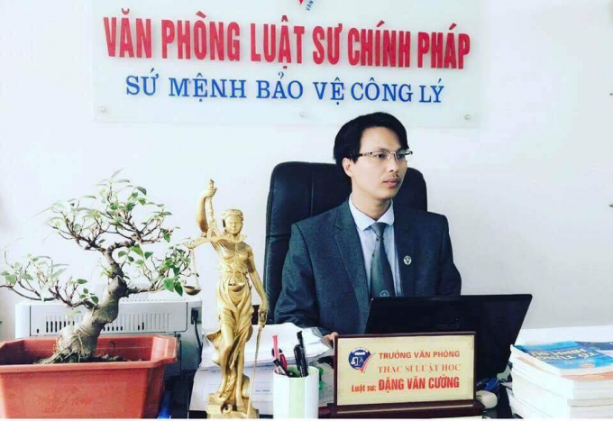 Luật sư Đặng Văn Cưởng - Trưởng văn ph&ograve;ng luật sư Ch&iacute;nh Ph&aacute;p H&agrave; Nội.