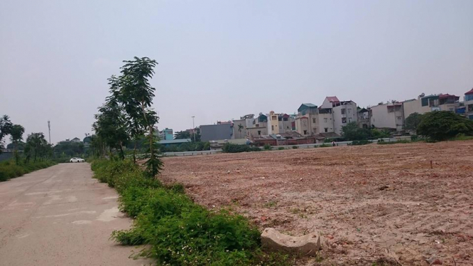 Khu đất được san lấp tại&nbsp;khu đ&ocirc; thị Geleximco, phường Dương Nội.