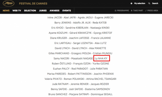 Theo th&ocirc;ng b&aacute;o ch&iacute;nh thức chỉ c&oacute; L&yacute; Nh&atilde; Kỳ l&agrave; đại diện duy nhất của Việt Nam tham gia thảm đỏ VIP tại Cannes