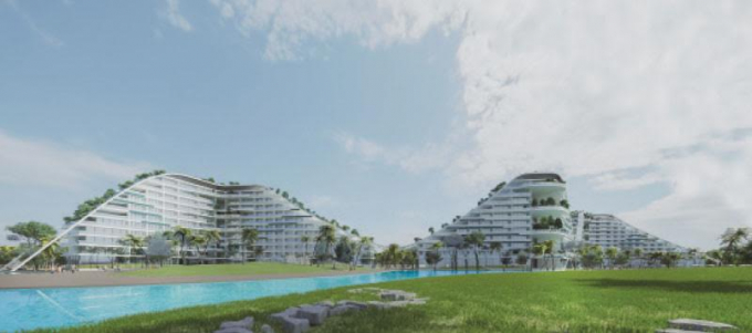 Phối cảnh dự &aacute;n Kh&aacute;ch sạn The Coastal Hill, với tổng mức đầu tư 2.800 tỷ đồng tại FLC Quy nhơn Golf &amp;amp;amp; Beach Resort.