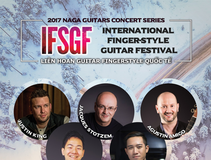International Finger-Style Guitar Festival (IFSGF) - Li&ecirc;n hoan guitar quốc tế chuy&ecirc;n về d&ograve;ng fingerstyle được tổ chức &nbsp;v&agrave;o ng&agrave;y 18/7 tại H&agrave; Nội, 19/7 tại Hồ Ch&iacute; Minh. Tiếp theo l&agrave; Đ&agrave;i Loan, H&agrave;n Quốc v&agrave; cuối c&ugrave;ng l&agrave; Trung Quốc kết th&uacute;c v&agrave;o ng&agrave;y 30/7.