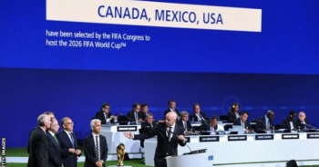 Liên minh Bắc Mỹ được chọn là chủ nhà World Cup 2026
