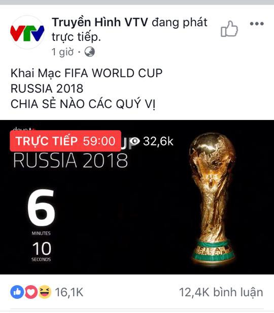 Nhiều t&agrave;i khoản Facebook, Youtube v&agrave; website ngang nhi&ecirc;n vi phạm bản quyền World Cup 2018
