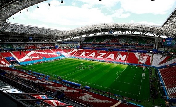 S&acirc;n vận động Kazan Arena nơi diễn ra cuộc đọ sức giữa Ph&aacute;p v&agrave; Austrlia. (Ảnh: Getty Images)