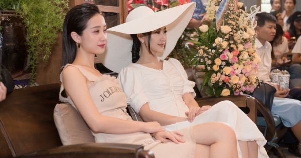 Hà Thu - Jun Vũ diện váy cổ điển đọ sắc tại sự kiện