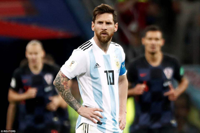 Nỗi thất vọng tr&ecirc;n khu&ocirc;n mặt của Messi