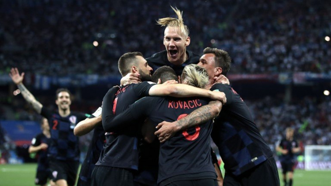 Cầu thủ&nbsp;Croatia ăn mừng b&agrave;n thắng. Ảnh: Vietnamnet