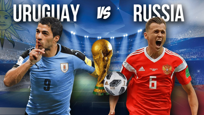 Đội tuyển Nga vs đội tuyển Uruguay. Ảnh: Vietnamnet