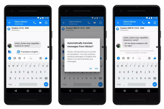 Messenger sắp c&oacute; t&iacute;nh năng tự động dịch tin nhắn như Facebook