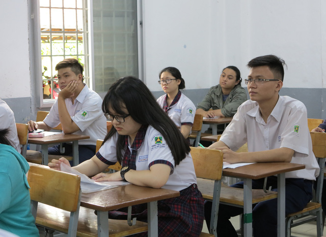 Học sinh TPHCM trong kỳ thi THPT quốc gia