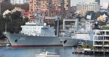 Ba tàu chiến Trung Quốc ‘bí mật’ đến Australia gây xôn xao