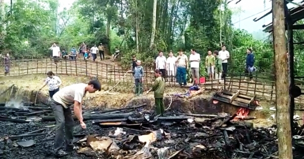 Hà Giang: Hỏa hoạn thiêu rụi nhà sàn mái lá, thiệt hại hàng trăm triệu đồng