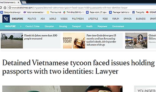 Tin mới nhất vụ 'Phan Van Anh Vu': Tòa án Singapore mở phiên điều trần