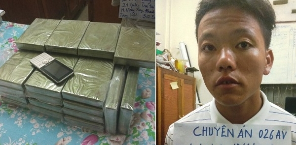 Xách thuê 30 bánh heroin ở khu vực biên giới, đối tượng người Lào bị bắt ngay tại trận