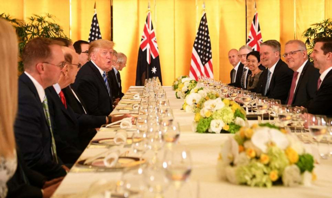 Lãnh đạo Mỹ - Australia trong một buổi tiệc tối hôm 27/6 tại Nhật Bản, trước thềm thượng đỉnh G20.
