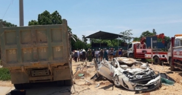 Danh tính 3 nạn nhân tử vong trong vụ tai nạn xe ben đè bẹp ô tô ở Thanh Hóa