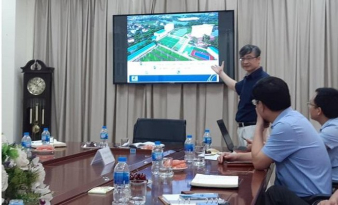 Tiến sỹ Trương Huy Hoàng - Hiệu trưởng Trường Đại học Điện lực công bố kế hoạch phát triển và phương án tuyển sinh năm học 2020 - 2021 của nhà trường.
