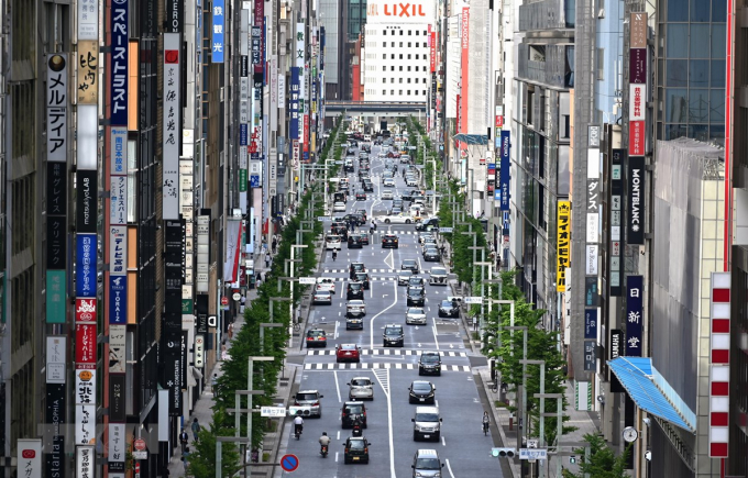 Đại lộ Ginza ở Tokyo, Nhật Bản. (Ảnh: AFP/TTXVN)