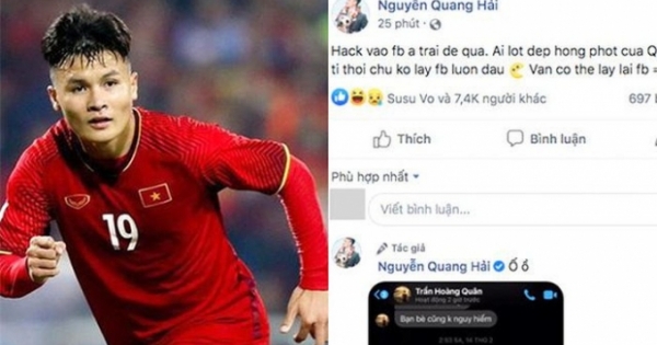 Sẽ xử lý hình sự người hack facebook cầu thủ Quang Hải?