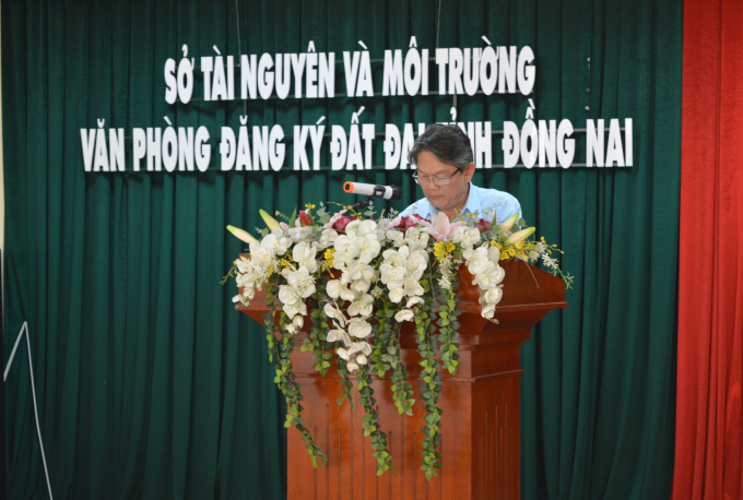 Ông Ngô Văn Toàn- Phó Giám đốc Sở Tư pháp Đồng Nai phát biểu chủ trì Hội nghị.