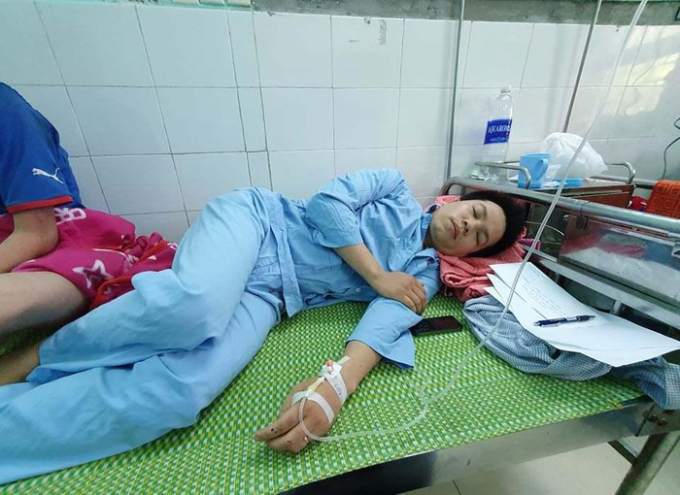 Anh Vũ Văn Pho đang được điều trị tại bệnh viện.