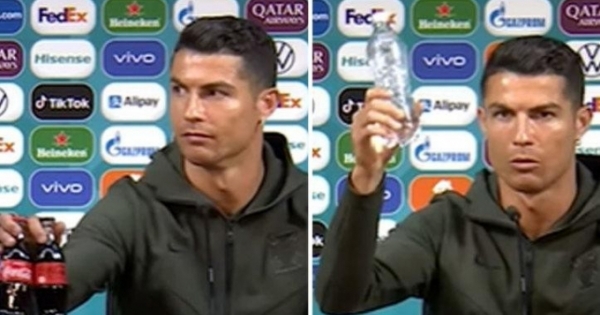 Chọn uống nước lọc, Ronaldo làm Coca-Cola 
