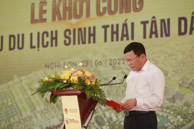 Ông Nguyễn Văn Thi, Ủy viên Ban Thường vụ Tỉnh ủy, Phó Chủ tịch UBND tỉnh Thanh Hóa phát biểu tại sự kiện