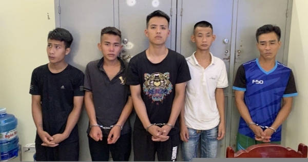 Thanh Hoá: Công an huyện Triệu Sơn bắt "nóng" 5 đối tượng cướp tài sản
