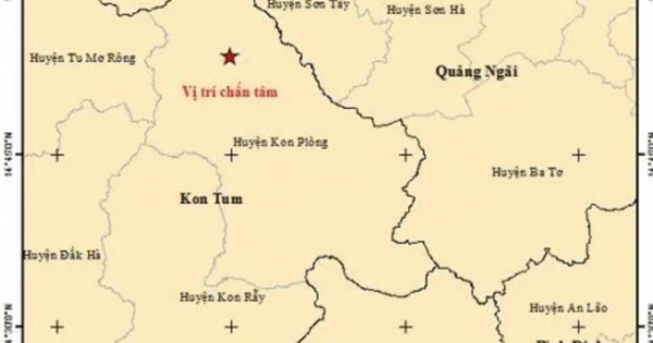 Kon Tum: Liên tiếp xảy ra 4 trận động đất tại huyện Kon Plông