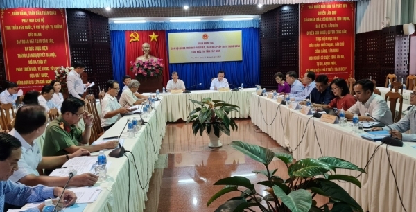 Đoàn kiểm tra Hội đồng phối hợp phổ biến, giáo dục pháp luật trung ương làm việc tại Tây Ninh