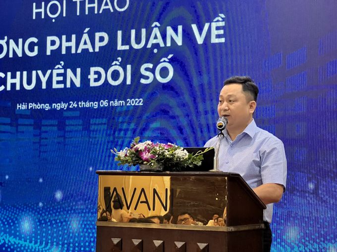 Ông Lương Hải Âu – Giám đốc Sở Thông tin và Truyền thông Hải Phòng phát biểu tại hội thảo.
