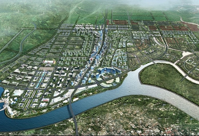 Khu đô thị mới Bắc sông Cấm trong quy hoạch.