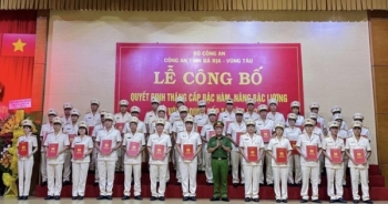 Công an tỉnh Bà Rịa – Vũng Tàu tổ chức lễ thăng cấp bậc hàm, nâng bậc lương năm 2023