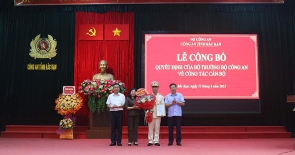 Thượng tá Lê Hồng Giang được bổ nhiệm giữ chức Phó Giám đốc Công an tỉnh Bắc Kạn