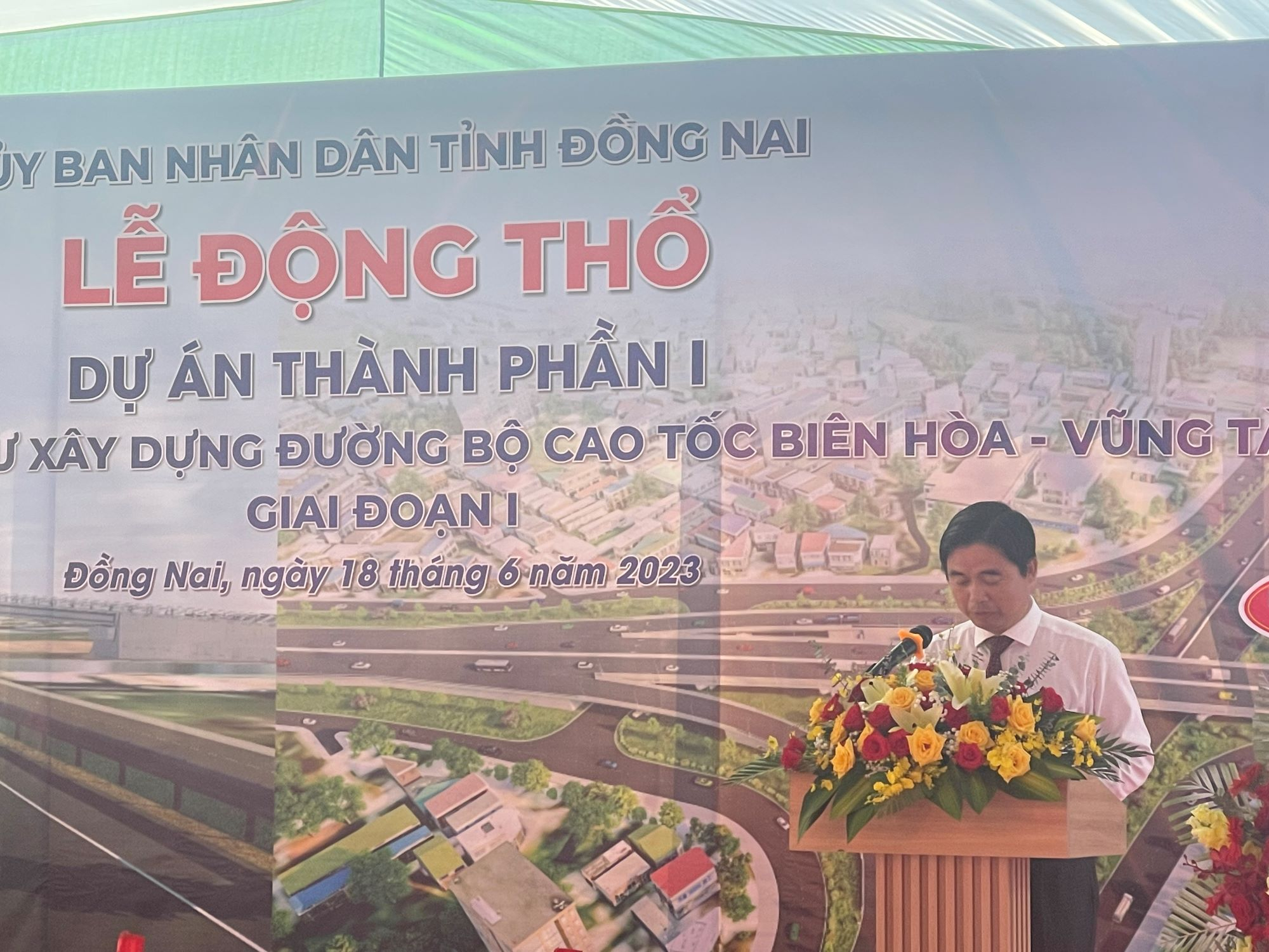 Lễ động thổ dự án thành phần 1 tại Đồng Nai thuộc dự án đường cao tốc Biên Hoà - Vũng Tàu giai đoạn 1.