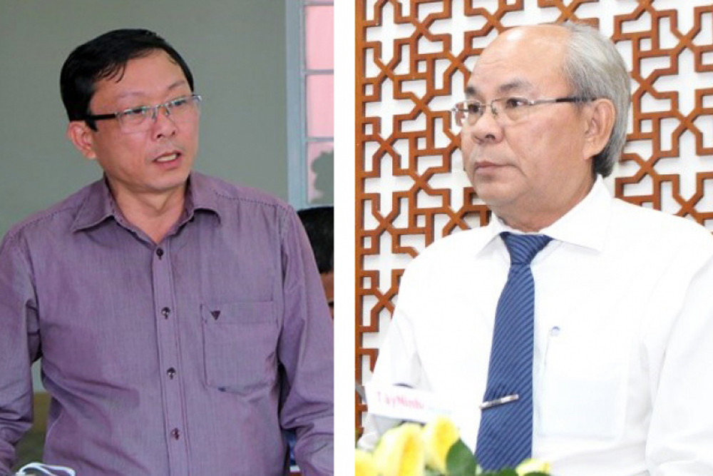 Ban Bí thư quyết định thi hành kỷ luật khai trừ ra khỏi Đảng các ông Huỳnh Văn Tâm (trái), Hoa Công Hậu. Ảnh: VOV