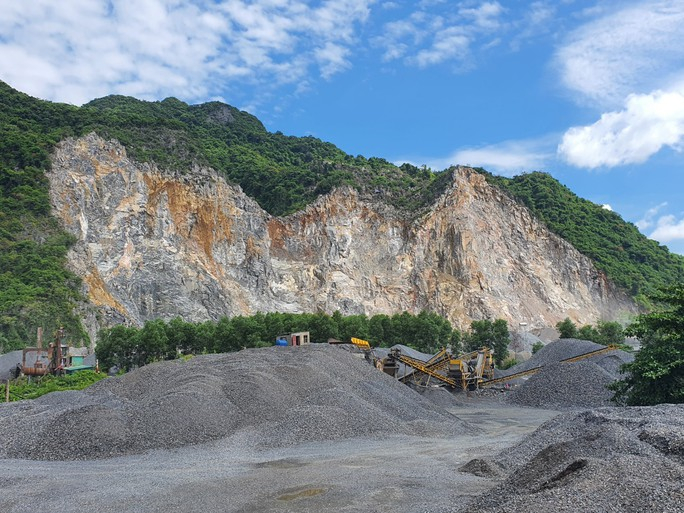 Khu vực mỏ đá thuộc Công ty TNHH Tổng Công ty Thế Thịnh, nơi xảy ra sự việc.