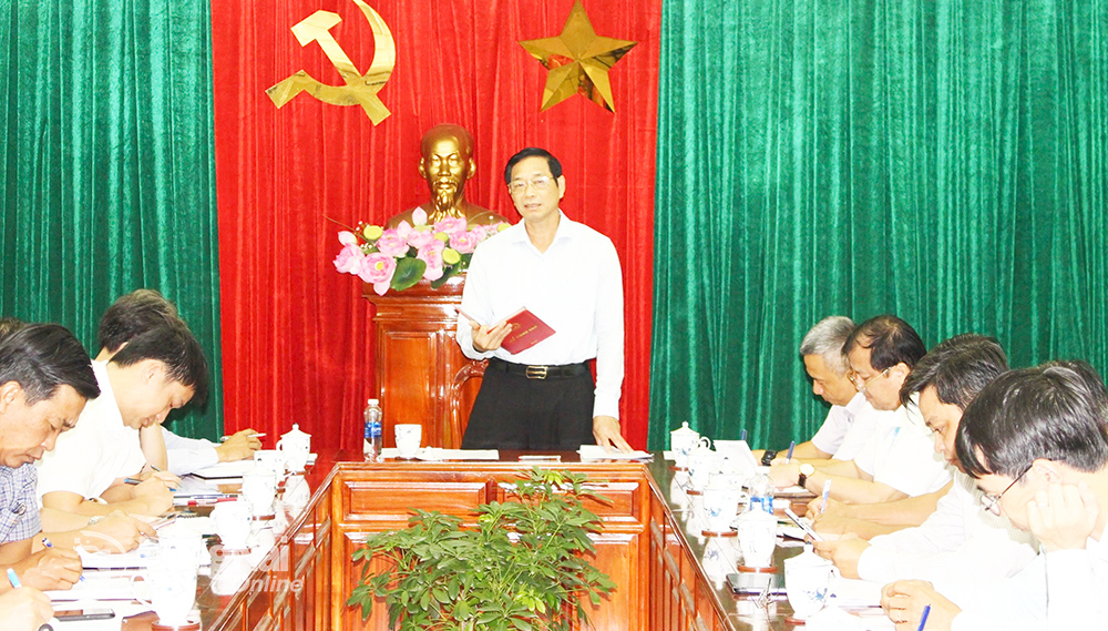 Phó Chủ Tịch UBND Tỉnh Đồng Nai Võ Văn Phi phát biểu tại buổi làm việc (Ảnh Báo Đồng Nai)