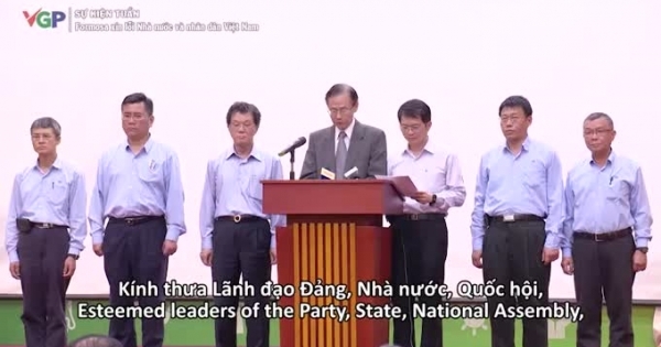 Clip lãnh đạo Formosa cúi đầu xin lỗi Nhà nước và Nhân dân Việt Nam
