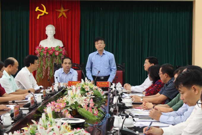 Bộ trưởng L&ecirc; Th&agrave;nh Long l&agrave;m việc với Tỉnh ủy, UBND tỉnh Tuy&ecirc;n Quang.