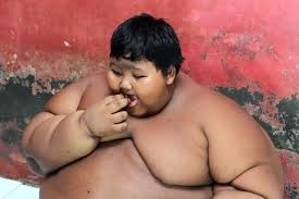 Cậu b&eacute; Arya Permana, người Indonesia, nặng tới 192 kg. Ảnh: Web.de